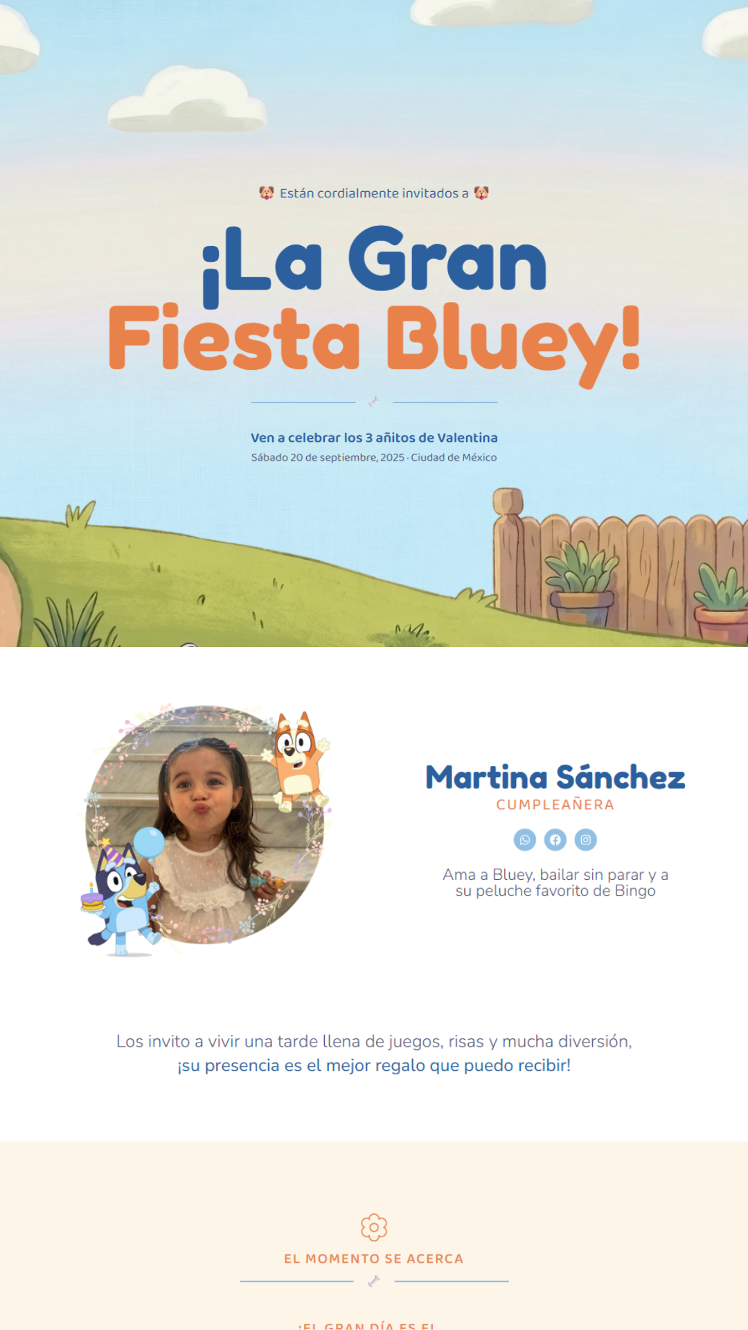 Invitación web estilo interactivo para cumpleaños de adulto