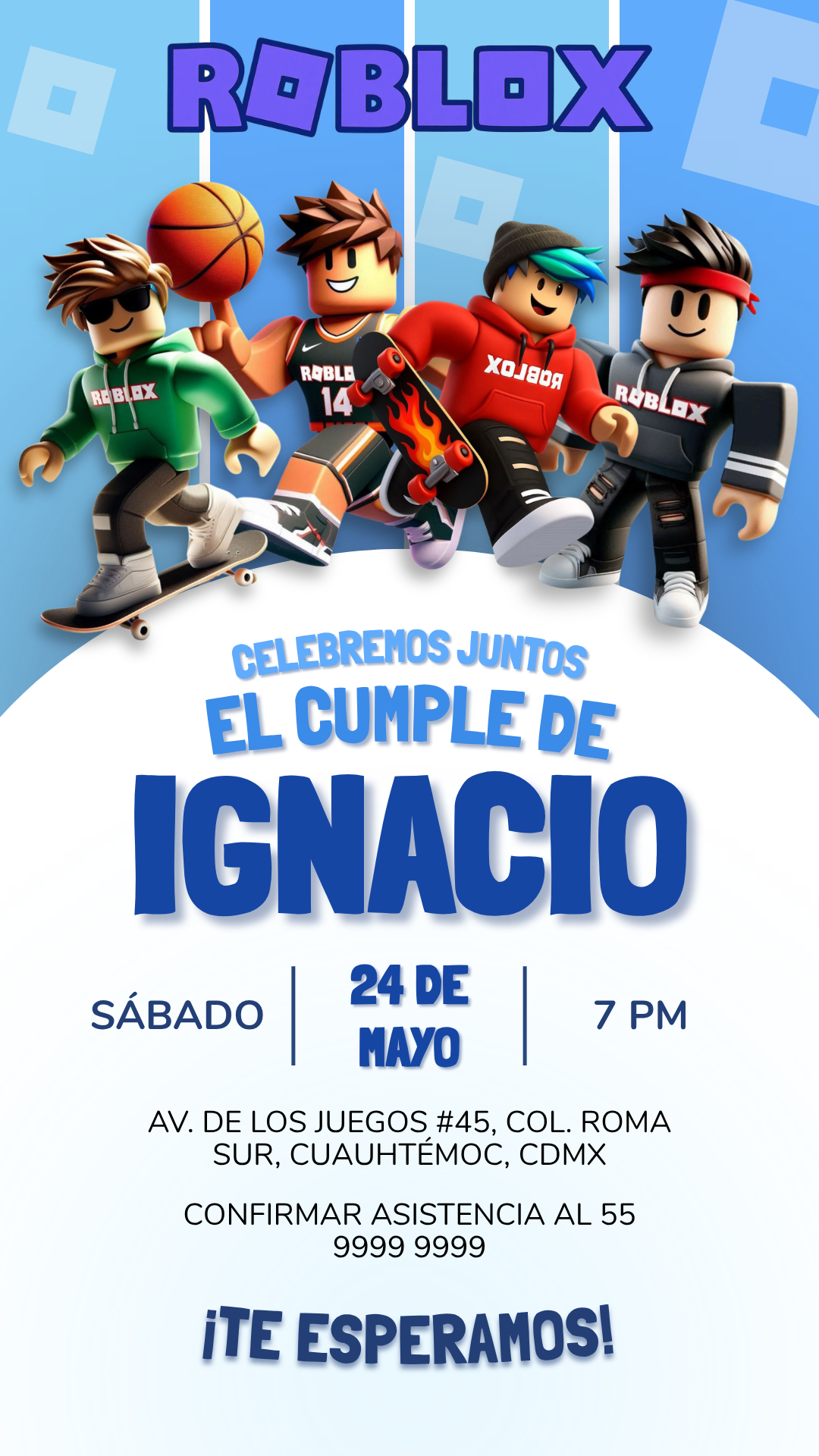 Invitación en imagen para cumpleaños infantil - ejemplo 3